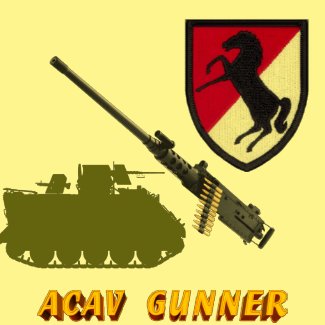 11th ACR M113 ACAV Gunner Front & Back Print Shirt shirt