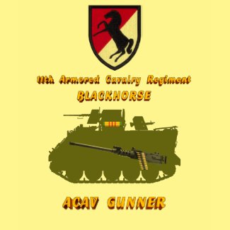 11th ACR M113 ACAV Gunner Front & Back Print Shirt shirt