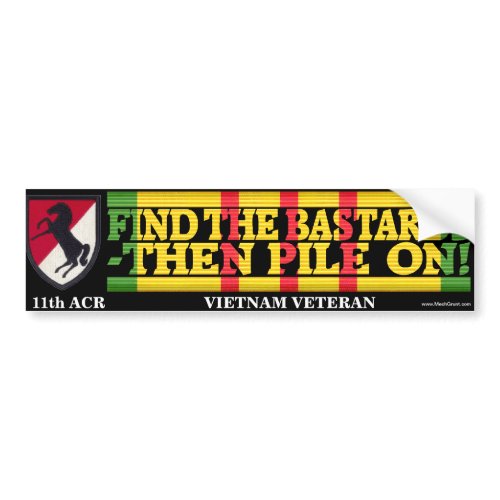 11th ACR Vietnam "Pile On" Blackhorse Sticker