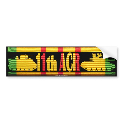 11th ACR VSM Ribbon Cut-Out Bumper Sticker bumpersticker