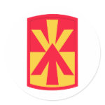 11th Air Defense Artillery Brigade Insignia Round Stickers