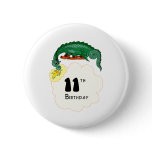 11th Birthday Dragon Buttons