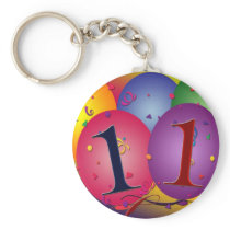 11th Birthday Party Balloon Decorations Key Chains