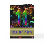 11th Birthday party Invitation Card