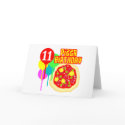 11th Birthday Pizza Birthday cards