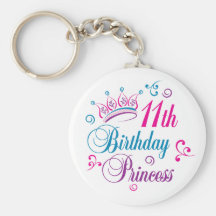 11th Birthday Princess Keychains