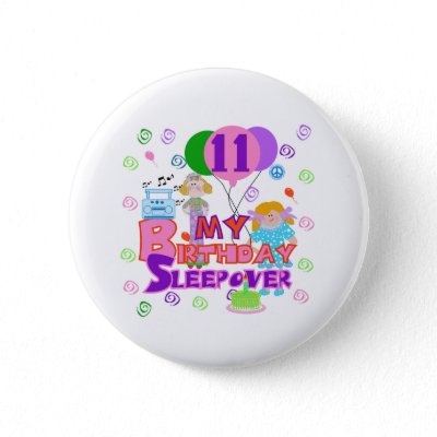 11th Birthday Sleepover design sure to please little girls who love slumber 