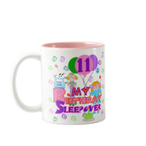 11th Birthday Sleepover mugs