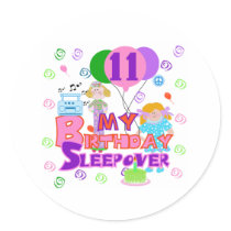 11th Birthday Sleepover stickers