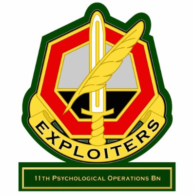 11th Psychological Operations Battalion DUI Acrylic Cut Out by a2zgraphicsworks
