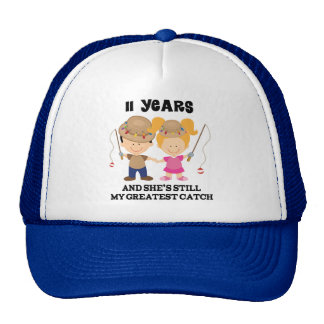 11th Wedding Anniversary Gift For Him Trucker Hats