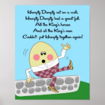 11x14 Humpty Dumpty Rhyme Kids Room Wall Art Poster