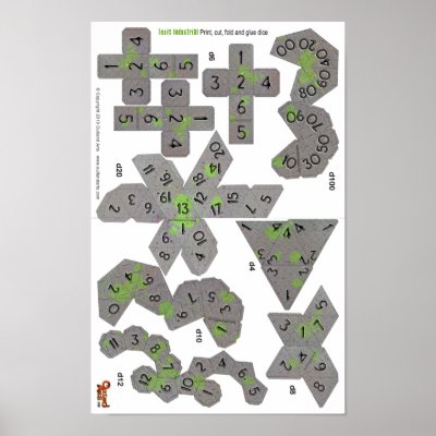 11x17-paper-dice-Toxic-industrial-sheet-press Poster by outlandarts