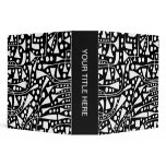 120112  White on Black Vinyl Binders