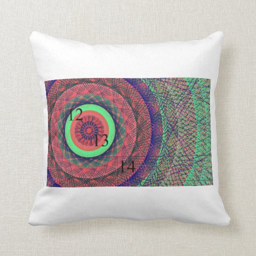 121314 Rainbow Ring Throw Pillow