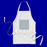 122 LIGHT BLUE WHITE   DECORATIVE SCROLL PATTERN T aprons