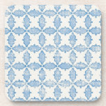 122 LIGHT BLUE WHITE   DECORATIVE SCROLL PATTERN T cork coasters