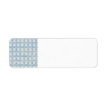 122 LIGHT BLUE WHITE   DECORATIVE SCROLL PATTERN T LABELS