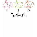 123 Triplets t-shirts