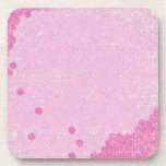 124 GRUNGE HOT PINK GEOMETRIC SHAPES CLUSTERS GRUN cork coasters