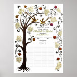 124 guests - Ivory Tree of Life Quaker 28"x20" Poster 124 guests - Ivory Tree of Life Quaker 28"x20" Poster