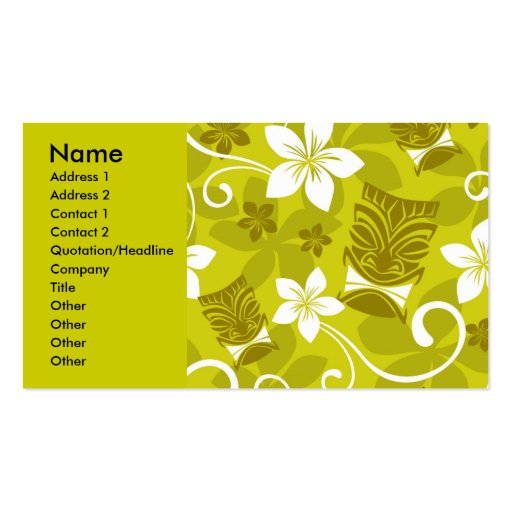 125 , Name, Address 1, Address 2, Contact 1, Co... Business Card Templates (front side)