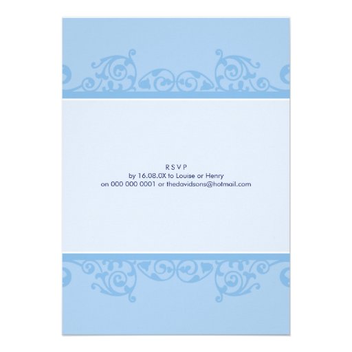 125 suzi CUSTOM BAPTISM INVITE elegant navy blue