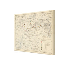 126 Centers of population, farms Gallery Wrap Canvas