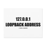 127.0.0.1 Loopback Address (Localhost Attitude) Post Card