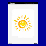 12887 BRIGHT YELLOW HEART SUNSHINE SURF SWIRL SYMB skins