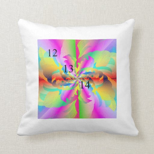 12/13/14 Rainbow Fire Flower Pillow