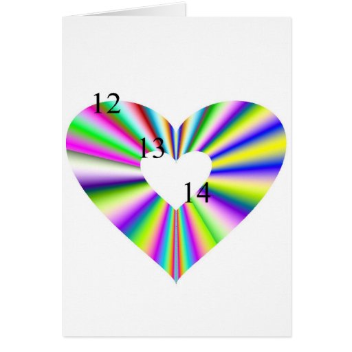 12/13/14 Rainbow Heart Greeting Card