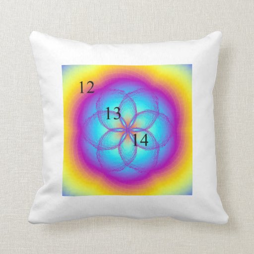 12-13-14 Stained Glass Throw Pillow