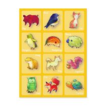12 Animals Postcard(Customizable)