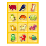 12 Animals Postcard(Customizable)