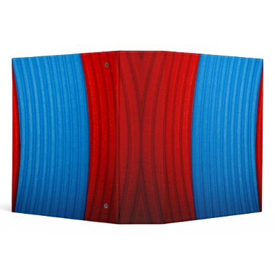 12 Blue & Red Stripes 2" Avery Binder by colourmatt