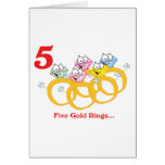 12 days five gold rings cards