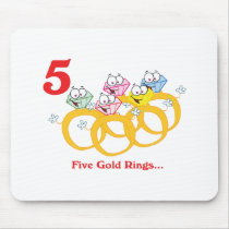 12 days five gold rings mousepads