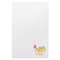 12 days five gold rings stationery design