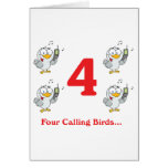 12 days four calling birds greeting cards