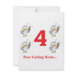 12 days four calling birds invite