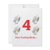 12 days four calling birds invite