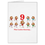 12 days nine ladies dancing greeting cards