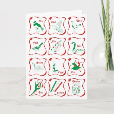 12 days of Christmas cards