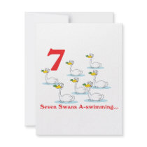 12 days seven swans a-swimming custom invite