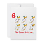 12 days six geese a-laying personalized invitations