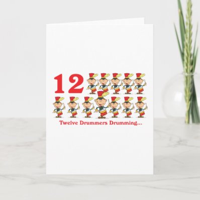 12 days twelve drummers drumming greeting cards