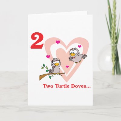 12 days two turtle doves cards