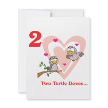 12 days two turtle doves custom invite