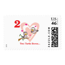 12 days two turtle doves postage stamp